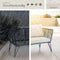 tectake® Sundo - Tuin-Loungesofa - Weerbestendig Rope-Design met Dikke Kussens - 131x131x71 cm