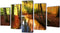 vidaXL - Canvas - muurdruk - set - bos - 100 - x - 50 - cm