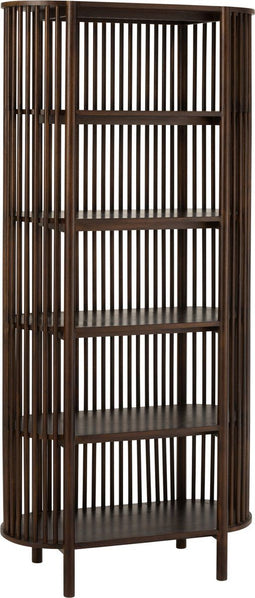 J-Line rek Conie 5 Planken Mango - hout - donkerbruin