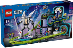 LEGO City (2023) - Achtbaan in Robotwereld - 986 onderdelen - 8 minifiguren