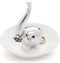 Balvi Ringhouder Olifant Dames 10 X 10 Cm Keramiek Wit/zilver