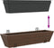 vidaXL - Plantenbakken - 2 - st - met - haken - poly - rattan - bruin