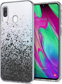 iMoshion Hoesje Geschikt voor Samsung Galaxy A20e Hoesje Siliconen - iMoshion Design hoesje - Zwart / Transparant / Splatter Black