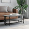 vidaXL - Salontafel - 100x50x40 - cm - bewerkt - hout - grijs - sonoma - eikenkleurig
