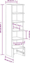 Schoenenkast 28x30x104 cm massief grenenhout wasbruin