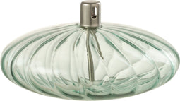 J-Line Olielamp Ribbels Laag Glas Aqua