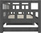 vidaXL - Slaapbank - uitschuifbaar - massief - grenenhout - grijs - 2x(90x200) - cm