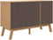 vidaXL - Dressoir - OLDEN - 114x43x73,5 - cm - massief - grenenhout - wit - en - bruin