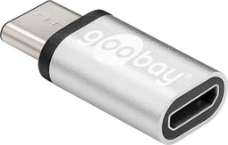 USB Micro-B (v) naar USB-C (m) Adapter - USB 2.0 - Zilver