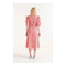 Red striped midi shirt dress - maat XL