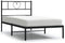 vidaXL - Bedframe - met - hoofdbord - metaal - zwart - 100x190 - cm