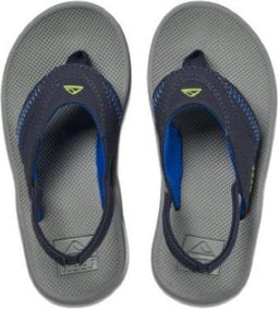 Reef Little Fanning - Jongens Slippers - Watervriendelijk - Navy/Lime - Maat 19/20