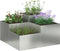 vidaXL - Tuinplanter - 80x80x48 - cm - Gegalvaniseerd - Staal
