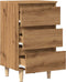 vidaXL - Nachtkastje - 40x35x69 - cm - bewerkt - hout - artisanaal - eikenkleur