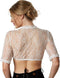 Dressforfun Lotti - Dirndlblouse - Halflange mouwen bloemenkant