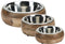 Designed by Lotte Mandira - Hondenvoerbak - Hout + RVS bakje - 16,5 cm