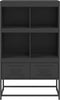 vidaXL - Hoge - kast - 68x39x111,5 - cm - staal - zwart