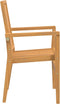 vidaXL - Tuinstoelen - stapelbaar - 2 - st - 56,5x57,5x91 - cm - massief - teakhout