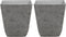 DELOS - Bloempot set van 2 - Donkergrijs - 49 cm - Stenenmix