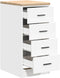 vidaXL - Garagekast - 40x51x85 - cm - massief - grenenhout - wit