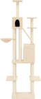 vidaXL - Kattenmeubel - met - sisal - krabpalen - 201 - cm - crèmekleurig