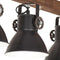 vidaXL Plafondlamp industrieel E27 mangohout zwart