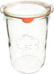 Weck STORT glas met deksel (750ml) 3/4L 6 stuks met glasdeksel zonder ring en inmaakklemmen