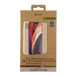 Muvit for Change iPhone 13 Pro - Mobielhoesje en schermbeschermer - Bescherming tegen krassen