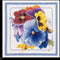 Thea Gouverneur - Borduurpakket met telpatroon - 435A - Voorgesorteerde DMC Garens - Viooltjes - Aida - 34 cm x 34 cm - DIY Kit