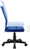 vidaXL - Kantoorstoel - 44x52x100 - cm - mesh - stof - blauw