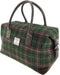 Weekendtas Esk Groen en Roze (Plum) - Harris Tweed - Glen Appin of Scotland