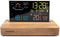 Weerstationwekker - THOMSON - Donker hout - Temperatuurweergave, Hygrometrie, Dubbel alarm, USB-C, Draadloze sonde
