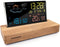 Weerstationwekker - THOMSON - Donker hout - Temperatuurweergave, Hygrometrie, Dubbel alarm, USB-C, Draadloze sonde