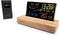 Weerstationwekker - THOMSON - Donker hout - Temperatuurweergave, Hygrometrie, Dubbel alarm, USB-C, Draadloze sonde