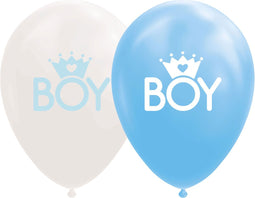 Wefiesta Ballonnen Baby Boy 30 Cm Latex Blauw/wit 8 Stuks