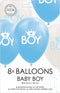 Wefiesta Ballonnen Baby Boy 30 Cm Latex Blauw/wit 8 Stuks
