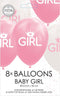 Wefiesta Ballonnen Baby Girl 12 Cm Latex Roze/wit 8 Stuks