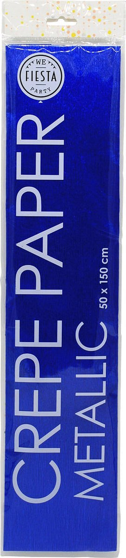 Wefiesta Crêpepapier Metallic 150 X 50 Cm Donkerblauw