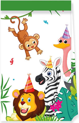 Wefiesta - Papieren zakjes jungle party (4 stuks)
