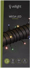 Wega LED, lichtslinger, 12 m, 80 leds, veelkleurig, groene kabel, voor binnen en buiten, 24 V