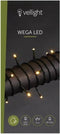 Wega LED, lichtslinger, 12 m, 80 leds, warmwit, groene kabel, voor binnen en buiten, 24 V