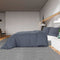 vidaXL - Dekbedovertrekset - 140x200 - cm - katoen - antracietkleurig
