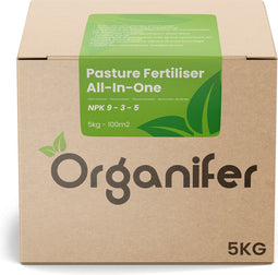 Weidemeststof All-In-One (5Kg – Voor 100m2) Paardenweide en Hobbyvee - Geeft hoogwaardig en smakelijk gras en ruwvoer - Verrijkt met Mineralen en Spoorelementen - Organifer