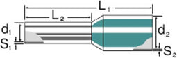 Weidmüller 9006630000 Adereindhulzen 1.5 mm² Deels geïsoleerd Zwart 100 stuk(s)