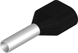 Weidmüller 9037470000 Dubbele adereindhulzen 1.5 mm² Deels geïsoleerd Zwart 500 stuk(s)