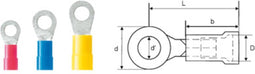 Weidmüller 9200260000 Ringkabelschoen Dwarsdoorsnede (max.): 6 mm² Gat diameter: 8.4 mm Deels geïsoleerd Geel 100 stuk(
