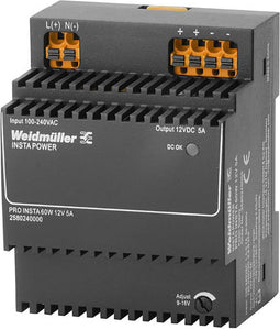 Weidmüller PRO INSTA 60W 12V 5A Schakelnetvoeding 12 V/DC 5 A 60 W Inhoud: 1 stuk(s)