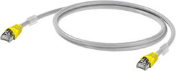 Weidmüller RJ45 (cross) Netwerkkabel Aansluitkabel CAT 6A S/FTP 5.00 m Grijs UL gecertificeerd, Vlambestendig, Snagless