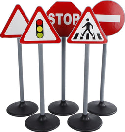 Kids Globe Maxi 5 Verkeersborden Dubbelzijdig 10 Stickers