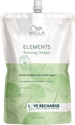 Wella Professionals Elements Renewing Shampoo Pouch 1000 ml - Normale shampoo vrouwen - Voor Alle haartypes